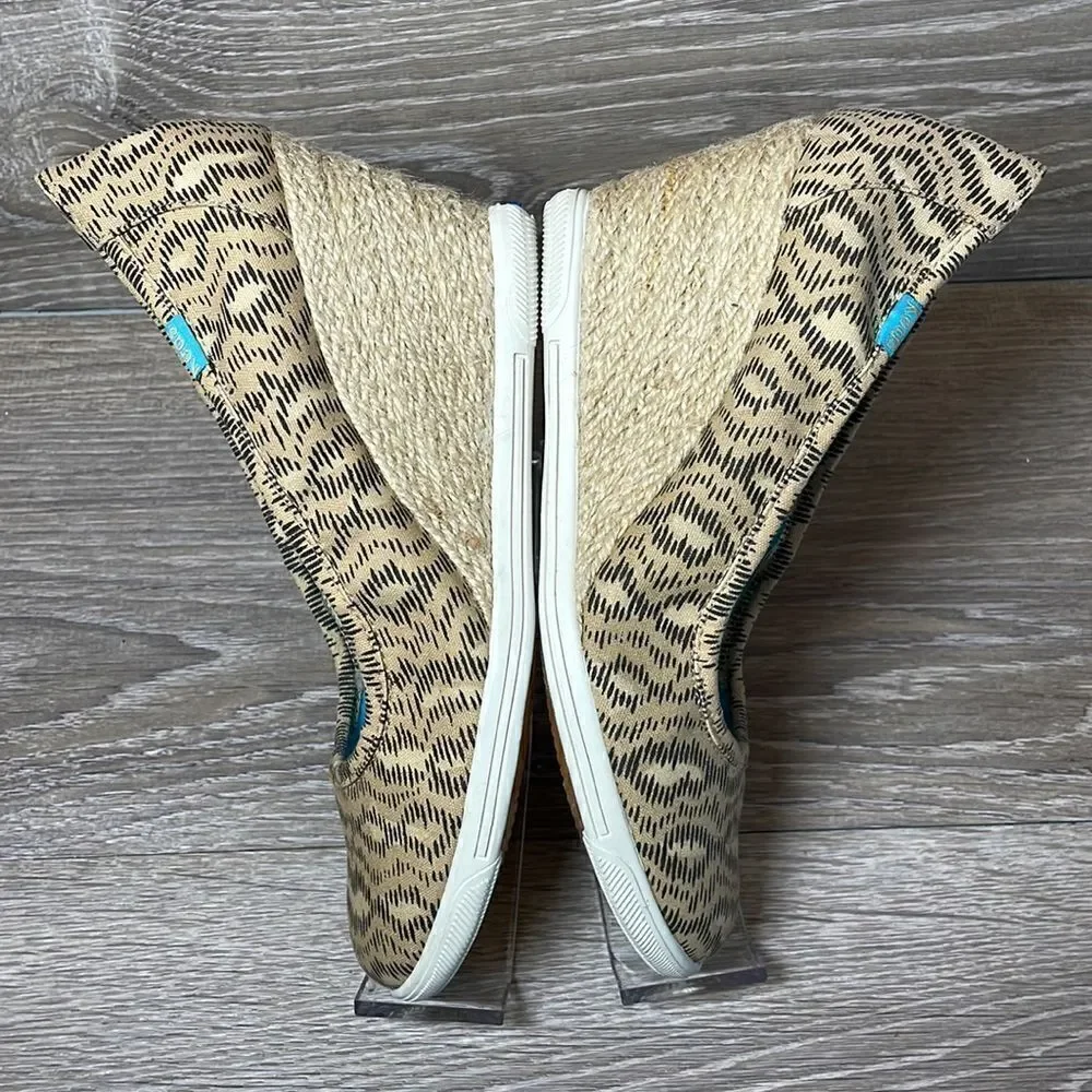 Keds Damsel Cheetah Print Women’s Size 8M Skimmer Jute Wrapped Wedge